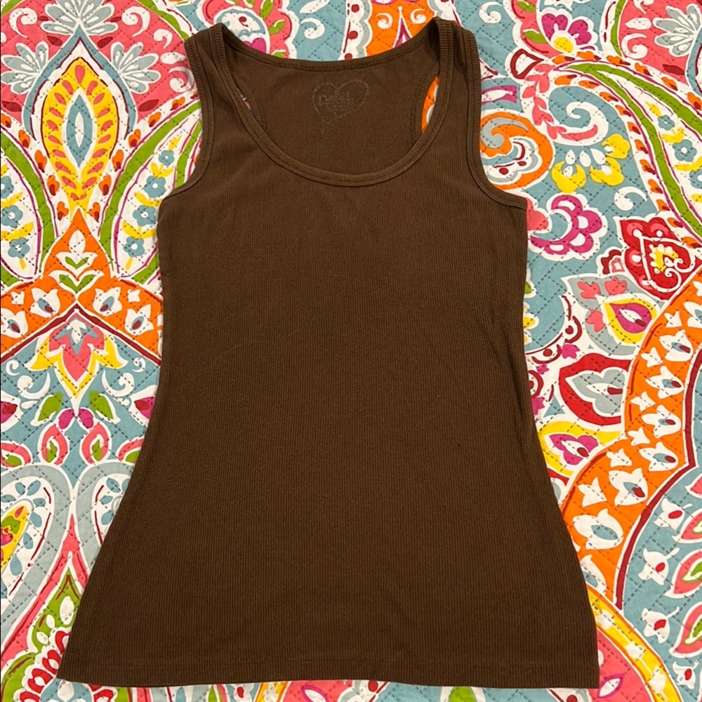 Roxy Brown Fitted Sleeveless Tank Top
